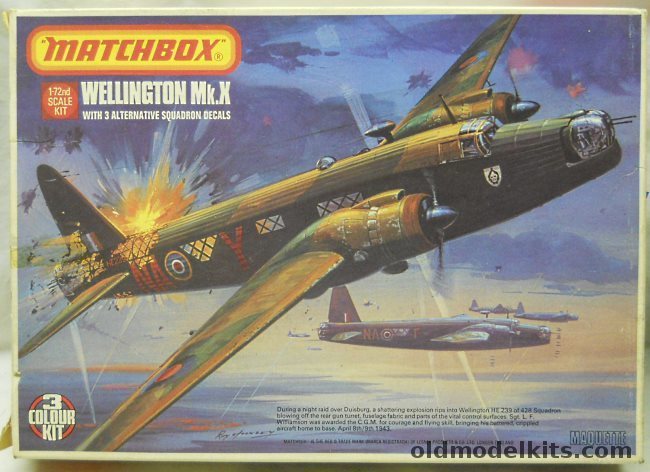 Matchbox 1/72 Wellington Mk.X - Mk.XIV Coastal Command / Canadian or British, PK-402 plastic model kit